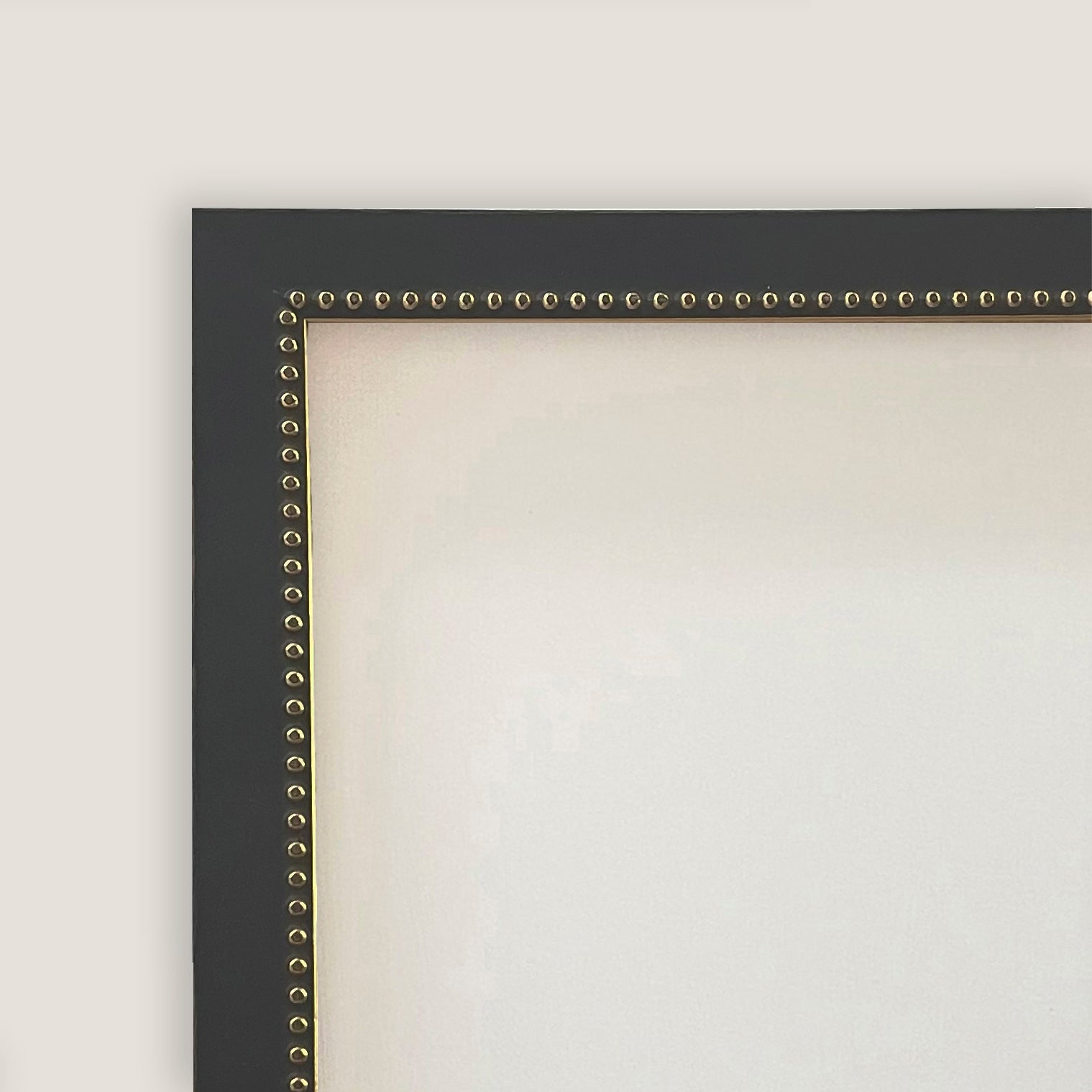 Narrow Black and Gold Beaded Frame