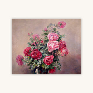 A BOWL OF RED AND PINK ROSES — Primary Image