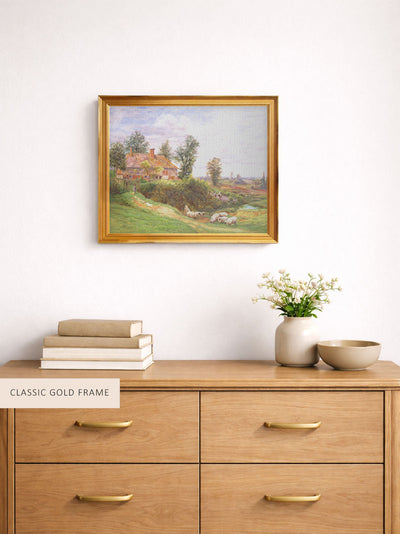 A Country Scene with Windmills