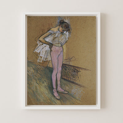 A DANCER ADJUSTING HER LEOTARD - Museum Quality Art