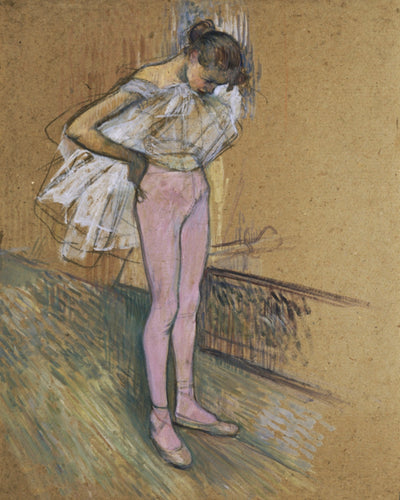 A Dancer Adjusting Her Leotard