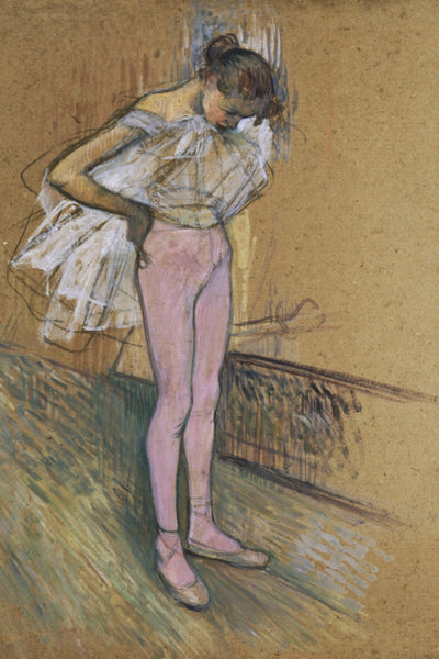 A Dancer Adjusting Her Leotard