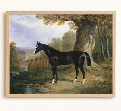 A Dark Hunter in a River Landscape