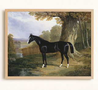 A Dark Hunter in a River Landscape