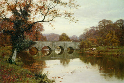 A DAY IN LATE AUTUMN, OLD BOX HILL BRIDGE, SURREY