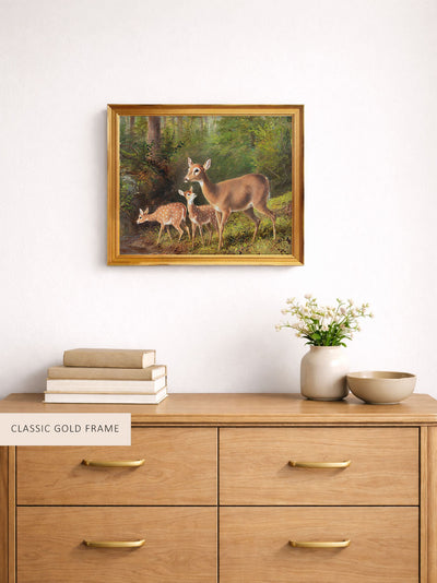 A Doe and Two Fawns
