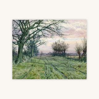 A FENLAND LANE WITH POLLARDED WILLOWS — Primary Image