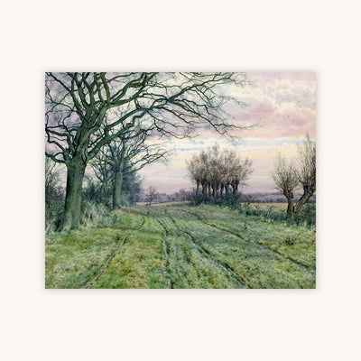 A FENLAND LANE WITH POLLARDED WILLOWS — Primary Image