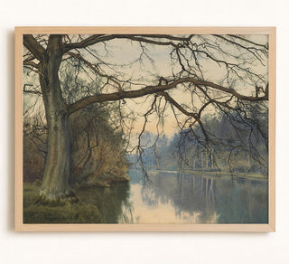 A GREAT TREE ON A RIVERBANK - Museum Quality Art