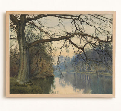 A GREAT TREE ON A RIVERBANK - Museum Quality Art