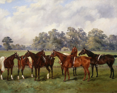 A GROUP OF POLO PONIES