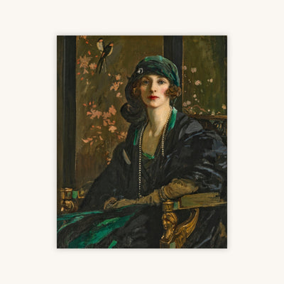 A LADY IN BLACK AND GREEN — Primary Image