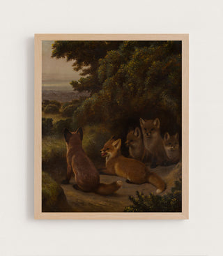 A LITTER OF FOX CUBS - Museum Quality Art
