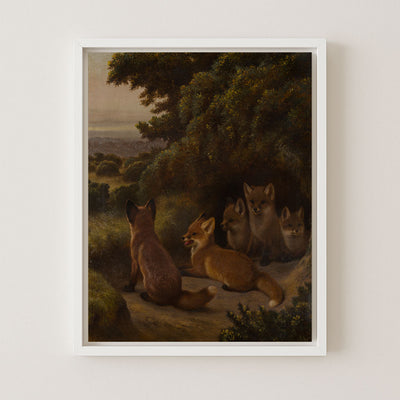 A LITTER OF FOX CUBS - Museum Quality Art