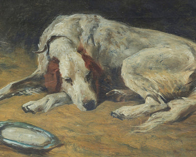 A RECUMBENT HOUND - Museum Quality Art