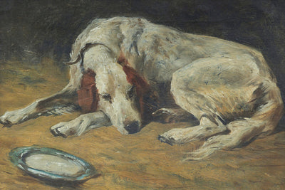 A RECUMBENT HOUND - Museum Quality Art