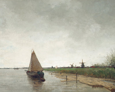 A RIVER LANDSCAPE WITH VESSELS, A CITY BEYOND
