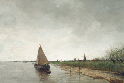 A RIVER LANDSCAPE WITH VESSELS, A CITY BEYOND