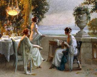 A SOIREE ON THE TERRACE art print - Museum Quality Art