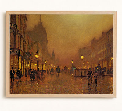 A STREET AT NIGHT - Museum Quality Art