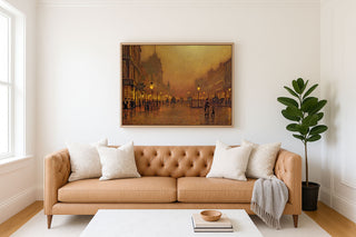 A STREET AT NIGHT - Museum Quality Art