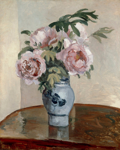 A VASE OF PEONIES