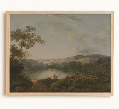 A View of a Lake With Fishermen