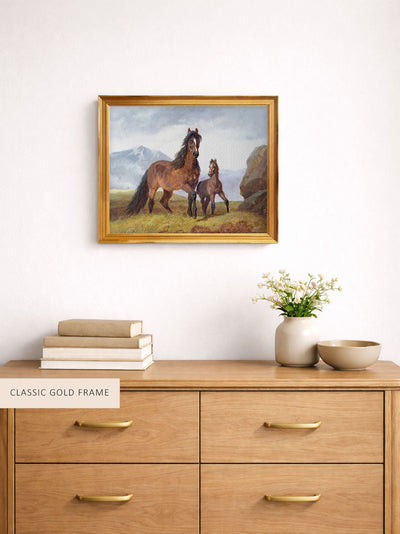 A Welsh Mountain Mare and Foal