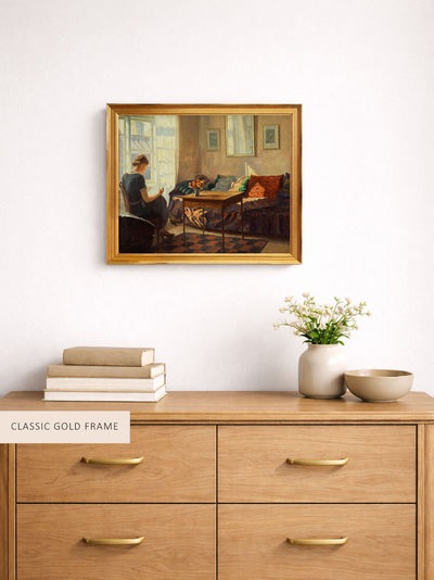 A Woman Reading at a Window
