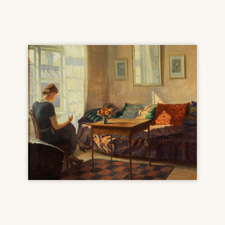 A WOMAN READING AT A WINDOW — Primary Image
