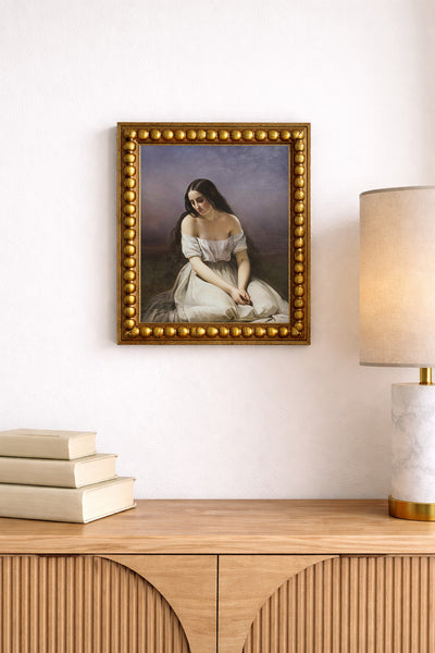 A Young Woman Kneeling
