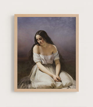 A Young Woman Kneeling