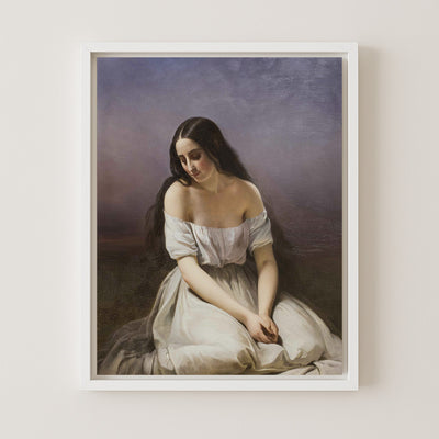 A Young Woman Kneeling