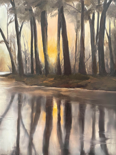 ALL THE WAY TILL THE END, 21X25" - FRAMED OIL ON PANEL