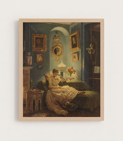 AN EVENING AT HOME - Museum Quality Art