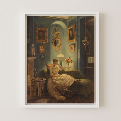 AN EVENING AT HOME - Museum Quality Art