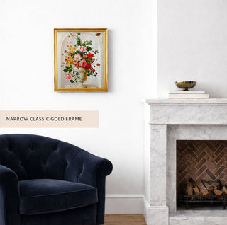 An Urn of Flowers in an Alcove