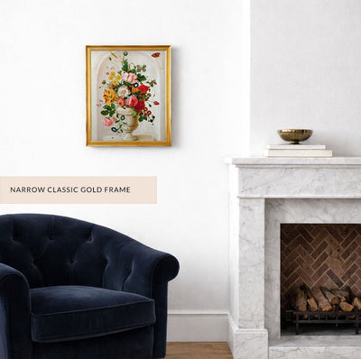 An Urn of Flowers in an Alcove