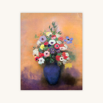 ANEMONES AND LILAC IN A BLUE VASE — Primary Image