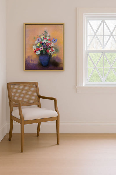 Anemones and Lilac in a Blue Vase