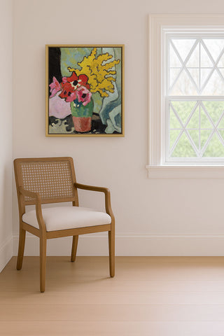 ANEMONES AND MIMOSA - Museum Quality Art