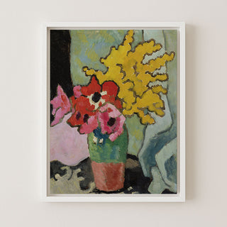 ANEMONES AND MIMOSA - Museum Quality Art