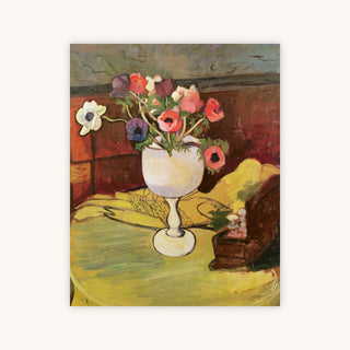ANEMONES IN A WHITE GLASS — Primary Image
