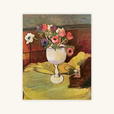 ANEMONES IN A WHITE GLASS — Primary Image