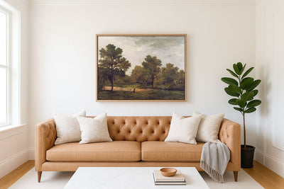 ANTIQUE LANDSCAPE WITH FIGURES - Museum Quality Art