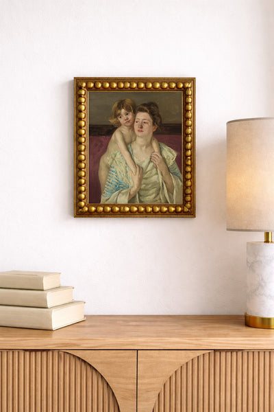 Antoinette Holding Her Child by Both Hands