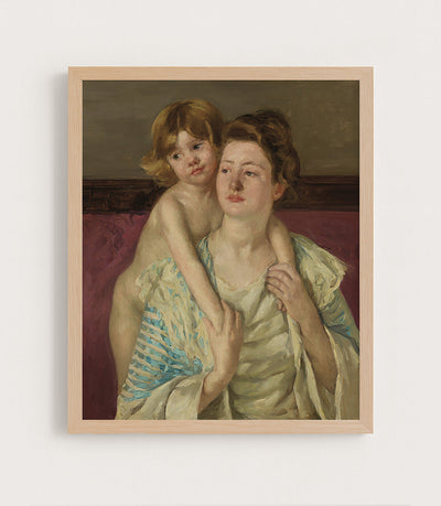Antoinette Holding Her Child by Both Hands