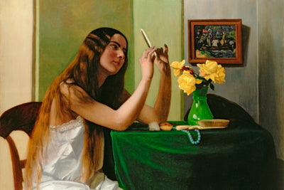 AT THE DRESSING TABLE art print - Museum Quality Art
