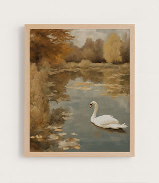 AUTUMN SWAN - Museum Quality Art