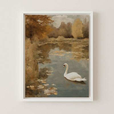 AUTUMN SWAN - Museum Quality Art